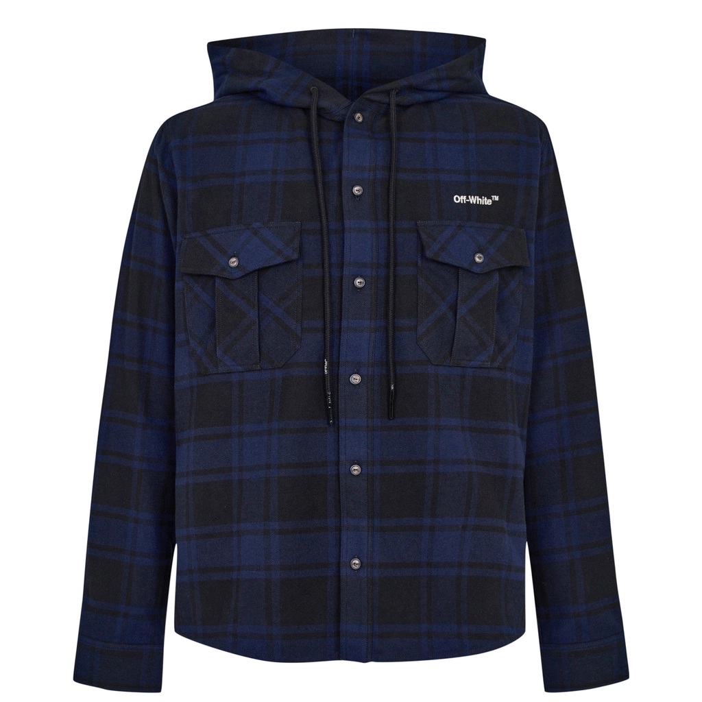 Off White Arrows Hoodie Shirt - Blue/White 4501